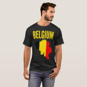 Belgian Belgium Country Map Flag T-shirt (Voorkant volledig)