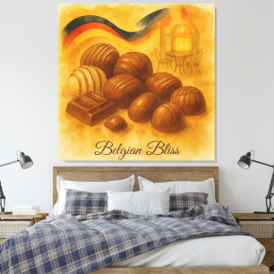 Belgian Bliss – Belgian Chocolate Waterverf Canvas Afdruk