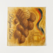 Belgian Bliss-Elegant Belgian Chocolate Waterverf Wandkleed (Voorkant (horizontaal))
