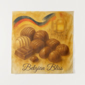 Belgian Bliss-Elegant Belgian Chocolate Waterverf Wandkleed (Voorkant)