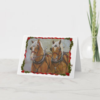 Belgian Draft Horse Christmas Kaart
