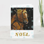 Belgian Draft Horse Holiday Kaart (Voorkant)