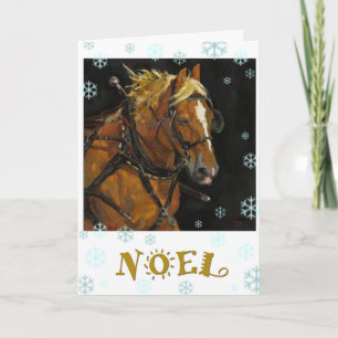 Belgian Draft Horse Holiday Kaart