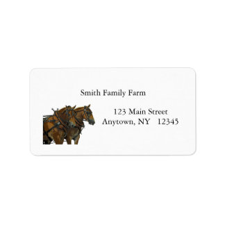 Belgian Draft Horse Team Address/Shipping Labels