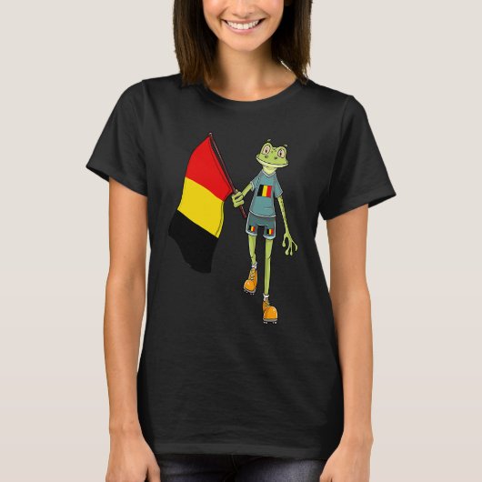 Belgian Fan Frog T-shirt (Voorkant)