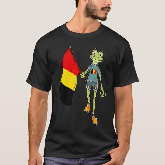 Belgian Fan Frog T-shirt (Voorkant)