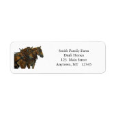 Belgian Horse Draft Team Return Address Labels (Voorkant)