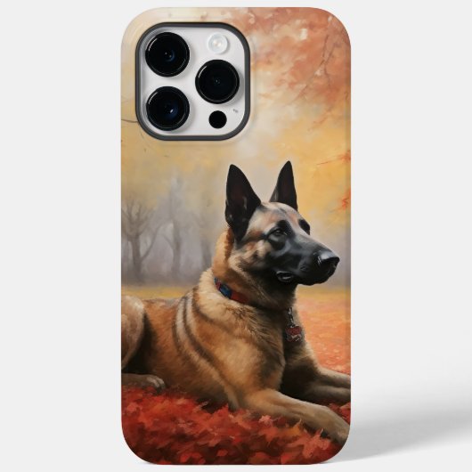 Belgian Malinoi in de herfst laat Herfst inspirere Case-Mate iPhone Case (Achterkant)