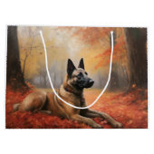 Belgian Malinoi in de herfst laat Herfst inspirere Groot Cadeauzakje (Achterkant)