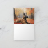 Belgian Malinoi in de herfst laat Herfst inspirere Kaart (Binnen)