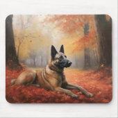 Belgian Malinoi in de herfst laat Herfst inspirere Muismat (Voorkant)