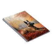 Belgian Malinoi in de herfst laat Herfst inspirere Notitieboek (Rechterzijde)
