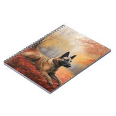 Belgian Malinoi in de herfst laat Herfst inspirere Notitieboek (Linkerzijde)