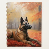 Belgian Malinoi in de herfst laat Herfst inspirere Planner (Voorkant)