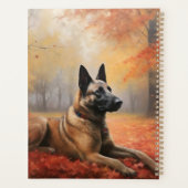 Belgian Malinoi in de herfst laat Herfst inspirere Planner (Achterkant)