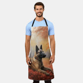 Belgian Malinoi in de herfst laat Herfst inspirere Schort (Gedragen)