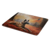 Belgian Malinoi in de herfst laat Herfst inspirere Snijplank (Hoek)