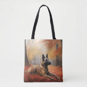 Belgian Malinoi in de herfst laat Herfst inspirere Tote Bag (Voorkant)