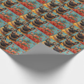 Belgian Malinoi met hart Rozen Valentijnsdag Cadeaupapier (Hoek)