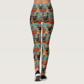 Belgian Malinoi met hart Rozen Valentijnsdag Leggings (Achterkant)