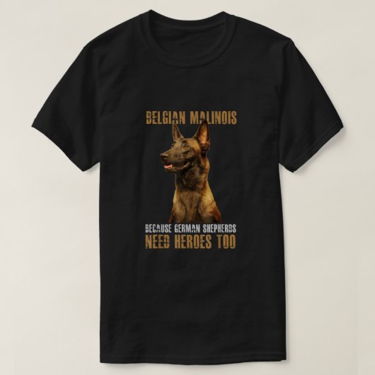 Belgian Malinois American Flag Funny T-shirt (Design voorkant)