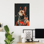Belgian Malinois Astronaut Poster, Belgian Poster (Thuiskantoor)