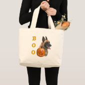 Belgian Malinois Boo Grote Tote Bag (Voorkant (product))