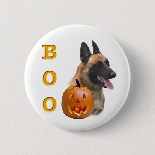 Belgian Malinois Boo Ronde Button 5,7 Cm (Voorkant)