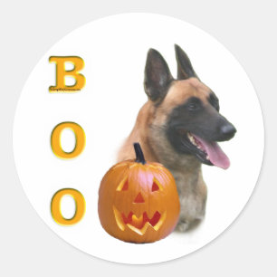 Belgian Malinois Boo Ronde Sticker