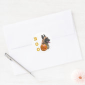 Belgian Malinois Boo Ronde Sticker (Envelop)