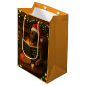 Belgian Malinois Cheese Tax Christmas gift bag  Medium Cadeauzakje (Voorkant Gekanteld)