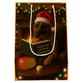 Belgian Malinois Cheese Tax Christmas gift bag  Medium Cadeauzakje