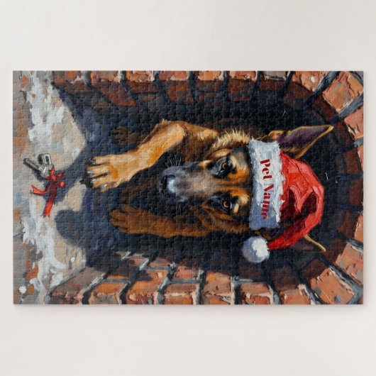 Belgian Malinois Chimney Retrieval Mission Hat Legpuzzel (Horizontaal)