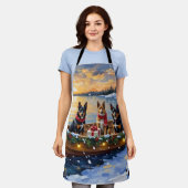 Belgian Malinois Christmas Boat Holiday Schort (Gedragen)