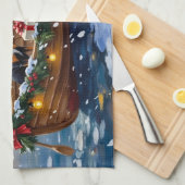 Belgian Malinois Christmas Boat Holiday Theedoek (Quarter Fold)