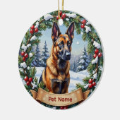 Belgian Malinois Christmas Keramisch Ornament (Links)
