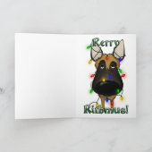 Belgian Malinois Christmas Lights Feestdagen Kaart (Binnen)