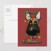 Belgian Malinois Christmas Lights Feestdagenkaart (Voorkant / Achterkant)