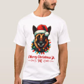 Belgian Malinois Christmas Pet Xmas T-shirt (Voorkant)
