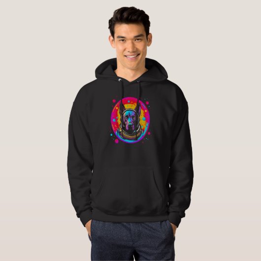 Belgian Malinois Dog Astronaut Hoodie (Voorkant volledig)