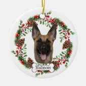 Belgian Malinois dog Gepersonaliseerd Ornament voo (Voorkant)