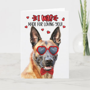 Belgian Malinois Dog Made for Loving You Valentijn Feestdagen Kaart