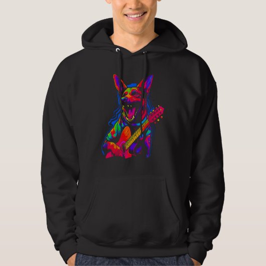 Belgian Malinois Dog Music Hoodie (Voorkant)