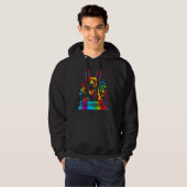 Belgian Malinois Dog Piano Hoodie (Voorkant volledig)