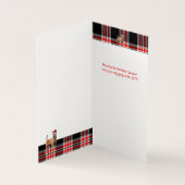 Belgian Malinois Dog Red Plaid Holiday Kaart (Binnen)