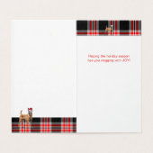 Belgian Malinois Dog Red Plaid Holiday Kaart (Binnenkant ongevouwen)