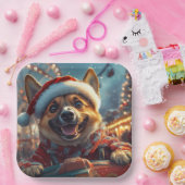 Belgian Malinois Dog Roller Onderzetter Christmas Papieren Bordje (Feest)