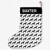 Belgian Malinois Dog Silhouette Kleine Kerstsok (Achterkant)