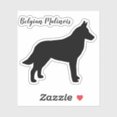 Belgian Malinois Dog Silhouette Vinyl Sticker (Vel)