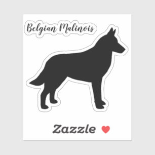 Belgian Malinois Dog Silhouette Vinyl Sticker